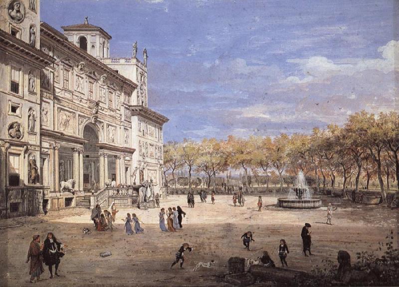 Gaspar Van Wittel The Villa Medici in Rome Sweden oil painting art